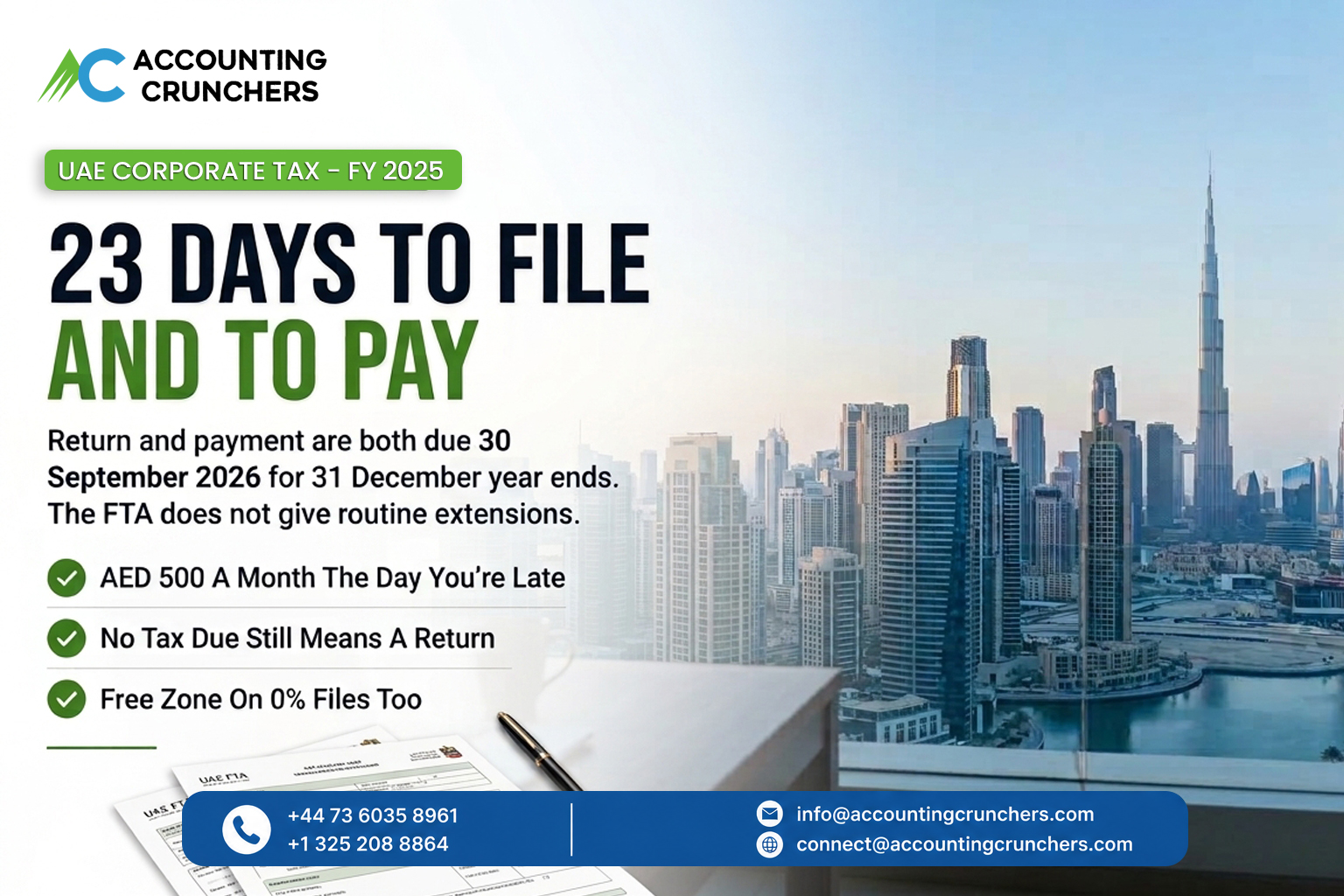 UAE Corporate Tax Deadline 2026: Filing, Reliefs and Penalties
